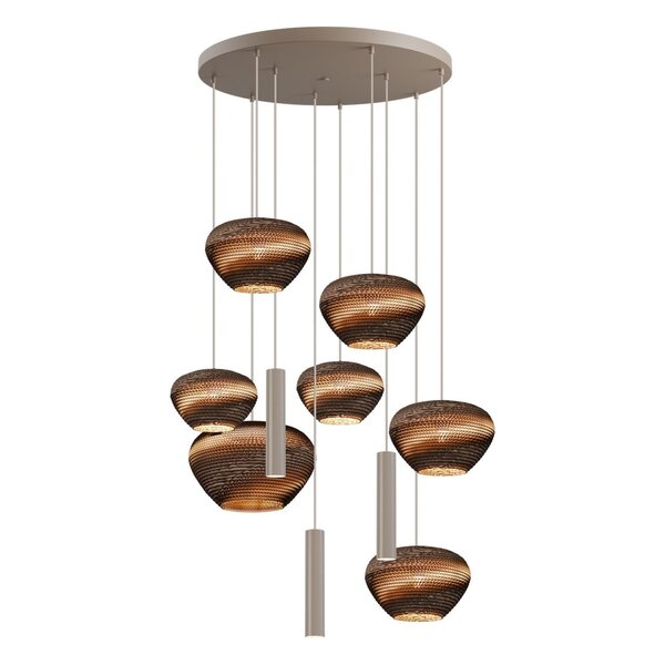 Masterlight 10-lichts hanglamp Carta Trendy - Run | Ø 70 cm