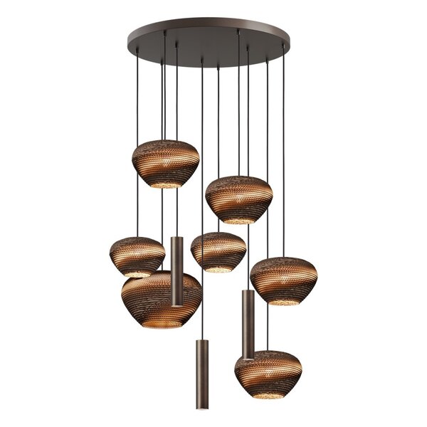 Masterlight 10-lichts hanglamp Carta Trendy - Run | Ø 70 cm