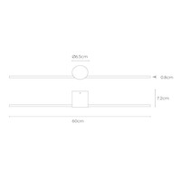 Lucide Wandlamp Mizar met geïntegreerde LED | IP44