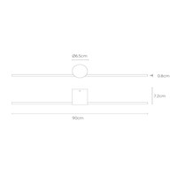 Lucide Wandlamp Mizar met geïntegreerde LED | IP44