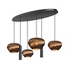 Masterlight Ovaalvormige 6-lichts hanglamp Carta Trendy - Run | L 130 cm x B 25 cm