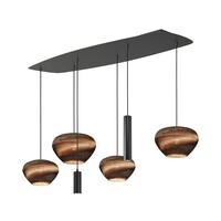Masterlight Deens ovaalvormige 6-lichts hanglamp Carta Trendy - Run - Marina | L 140 cm x B 45 cm