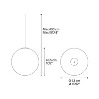 Lodes Dimbare hanglamp Non Random 43 met geïntegreerde LED