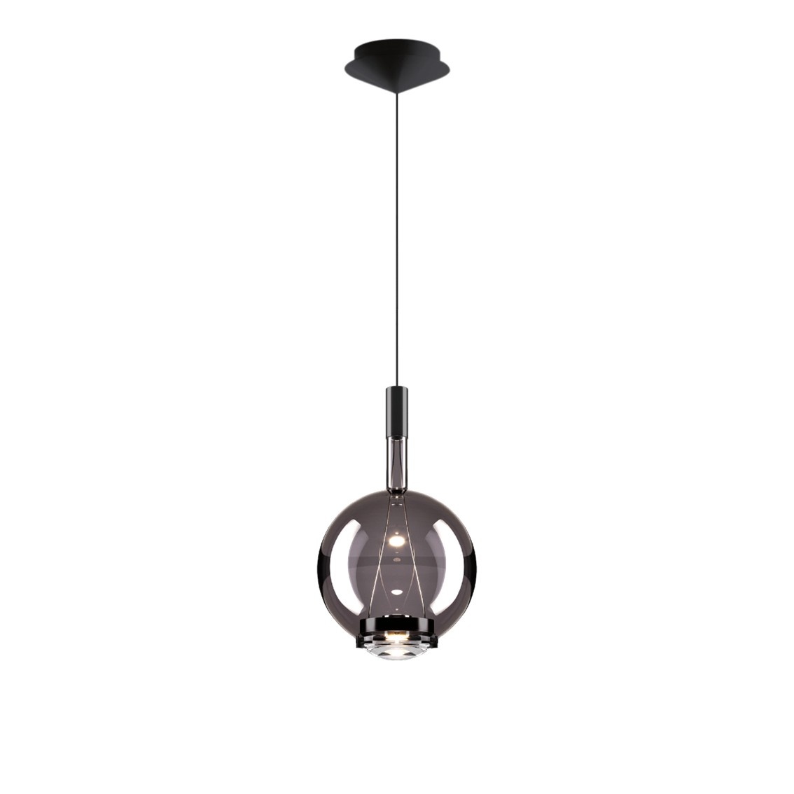 hoogglans rookgrijs/zwart chroom