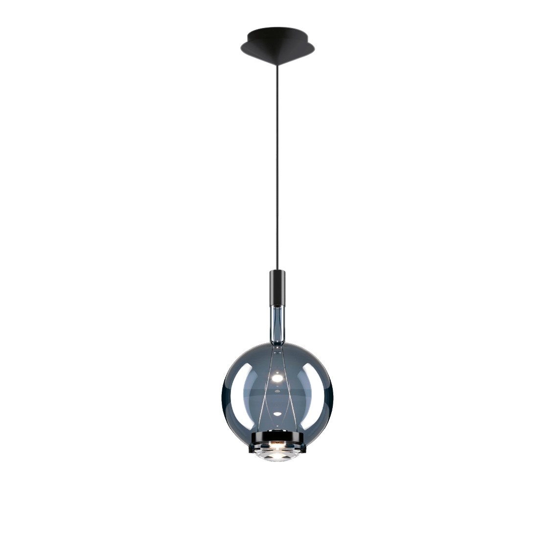 azuurblauw/zwart chroom