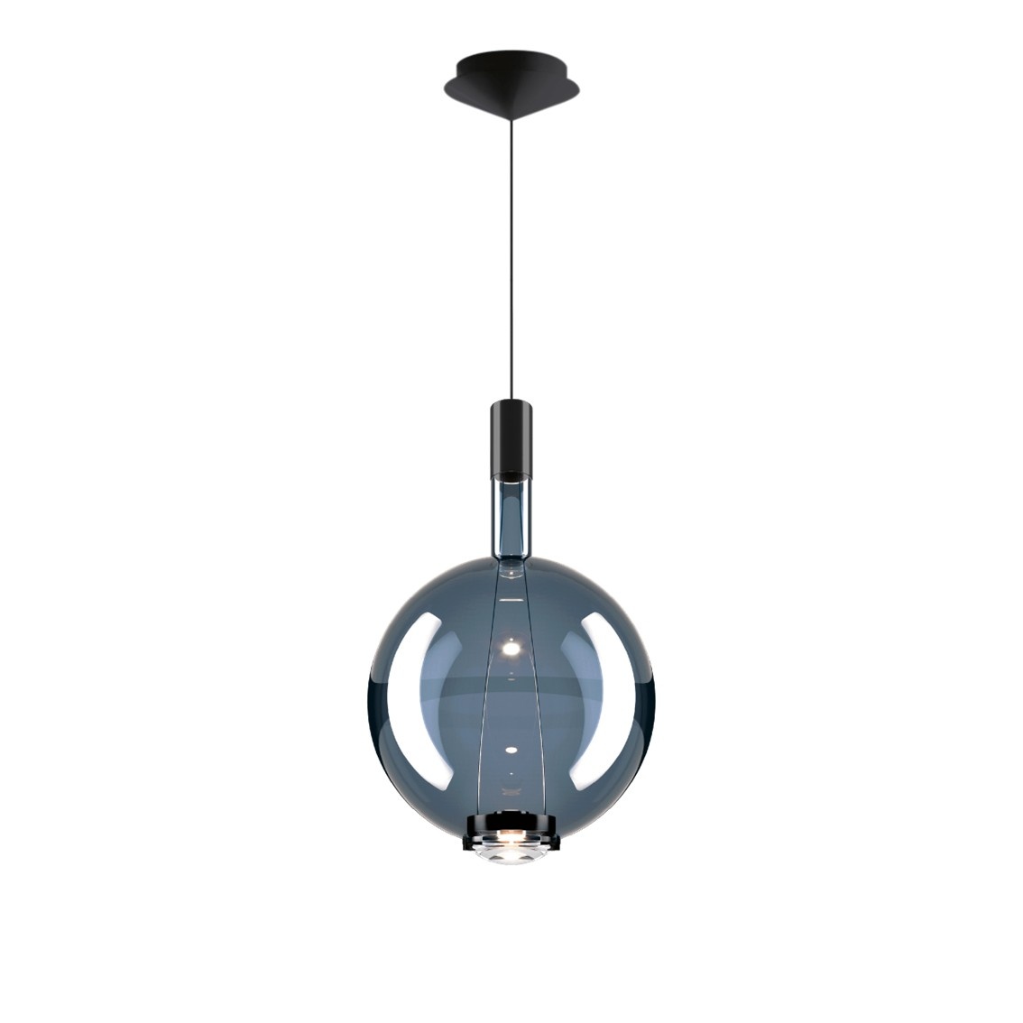 azuurblauw/zwart chroom