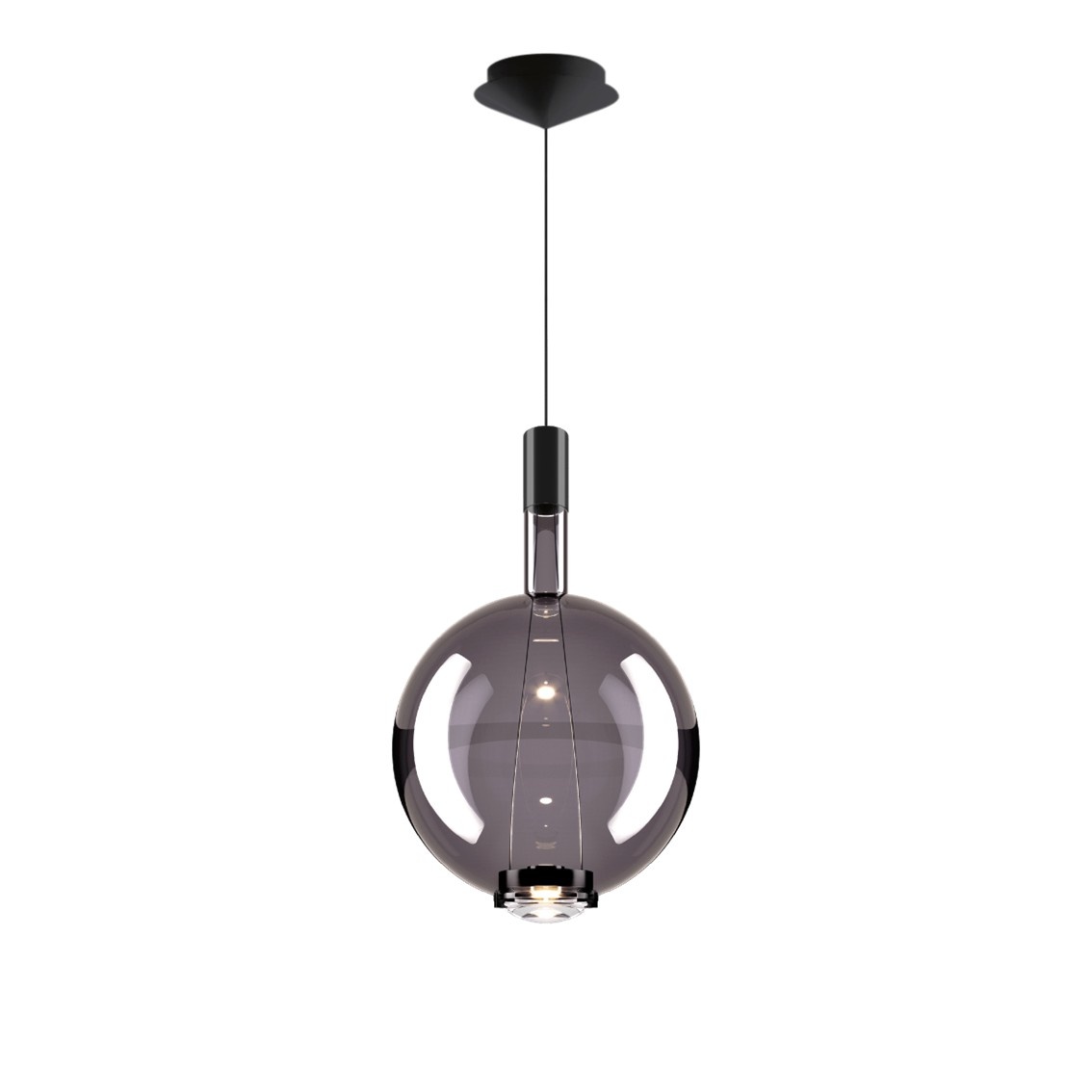 hoogglans rookgrijs/zwart chroom