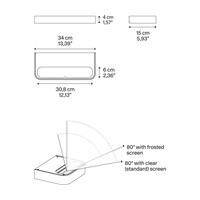 Lodes Dimbare wandlamp Shift Large met geïntegreerde LED