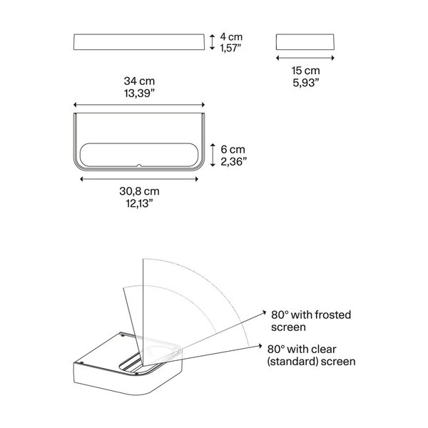 Lodes Dimbare wandlamp Shift Large met geïntegreerde LED