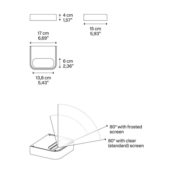 Lodes Dimbare wandlamp Shift Small met geïntegreerde LED