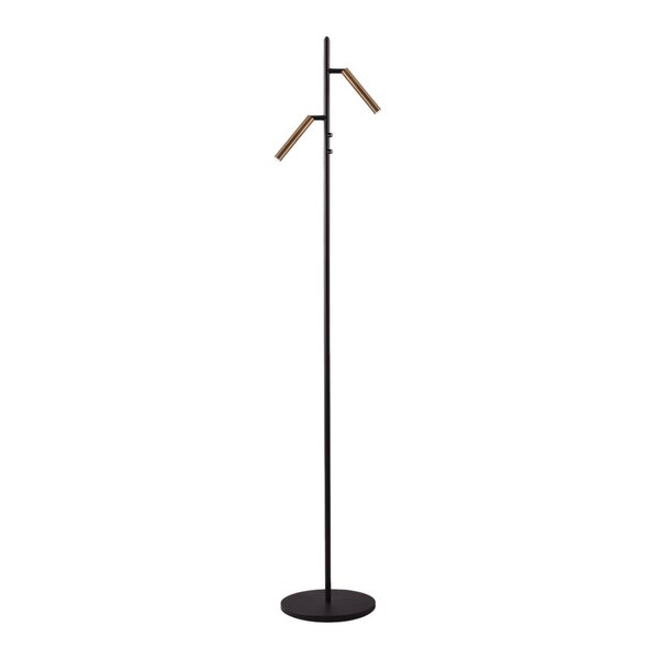 Masterlight Dimbare 2-lichts vloerlamp Flute met geïntegreerde LED