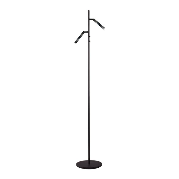 Masterlight Dimbare 2-lichts vloerlamp Flute met geïntegreerde LED