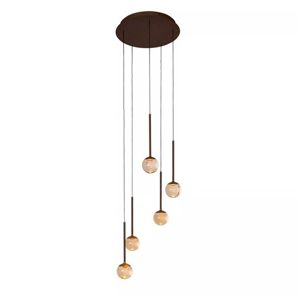 Lucide Dimbare, ronde 5-lichts hanglamp Calina met geïntegreerde LED