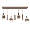 Highlight 7-lichts hanglamp Marrone