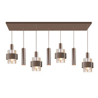Highlight 7-lichts hanglamp Marrone