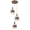 Highlight 3-lichts hanglamp Marrone
