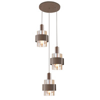 Highlight 3-lichts hanglamp Marrone