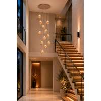 Highlight Dimbare 14-lichts hanglamp Champagne Egg met geïntegreerde LED