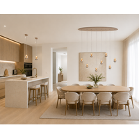 Highlight Dimbare 1-lichts hanglamp Champagne Egg met geïntegreerde LED