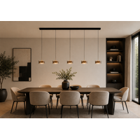 Highlight Dimbare 5-lichts hanglamp Enzo met geïntegreerde LED