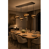 Masterlight 6-lichts hanglamp Carta Trendy - Run | L 130 cm x B 25 cm