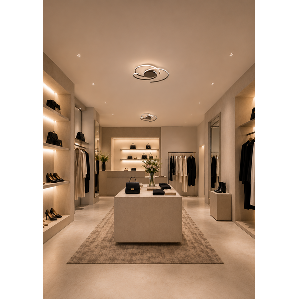 Highlight 3-staps dimbare plafondlamp Reverso met geïntegreerde LED