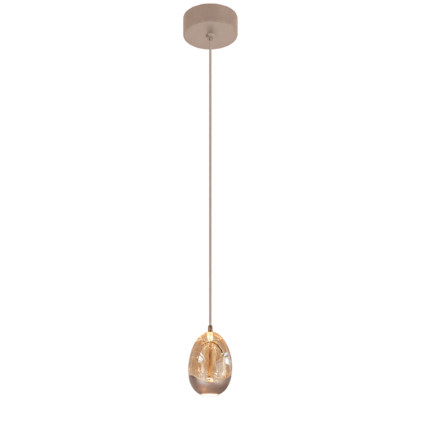 Highlight Dimbare 1-lichts hanglamp Champagne Egg met geïntegreerde LED
