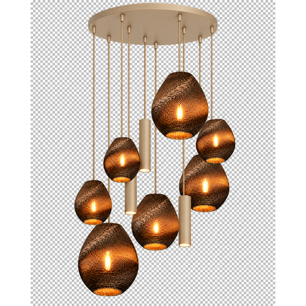 Masterlight 10-lichts hanglamp Carta Trendy - Run | Ø 70 cm