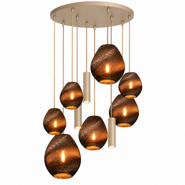 Masterlight 10-lichts hanglamp Carta Trendy - Run | Ø 70 cm
