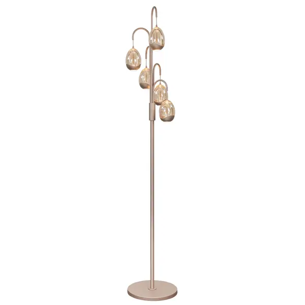 Highlight Dimbare 5-lichts vloerlamp Champagne Egg met geïntegreerde LED - Copy