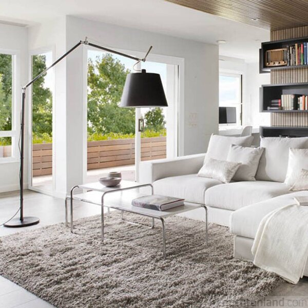 Artemide Dimbare vloerlamp Tolomeo Mega Terra met geïntegreerde LED - Zwart
