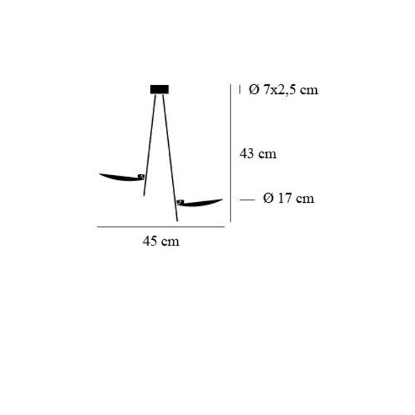 Catellani & Smith Dimbare plafondlamp Lederam C2 met geïntegreerde LED