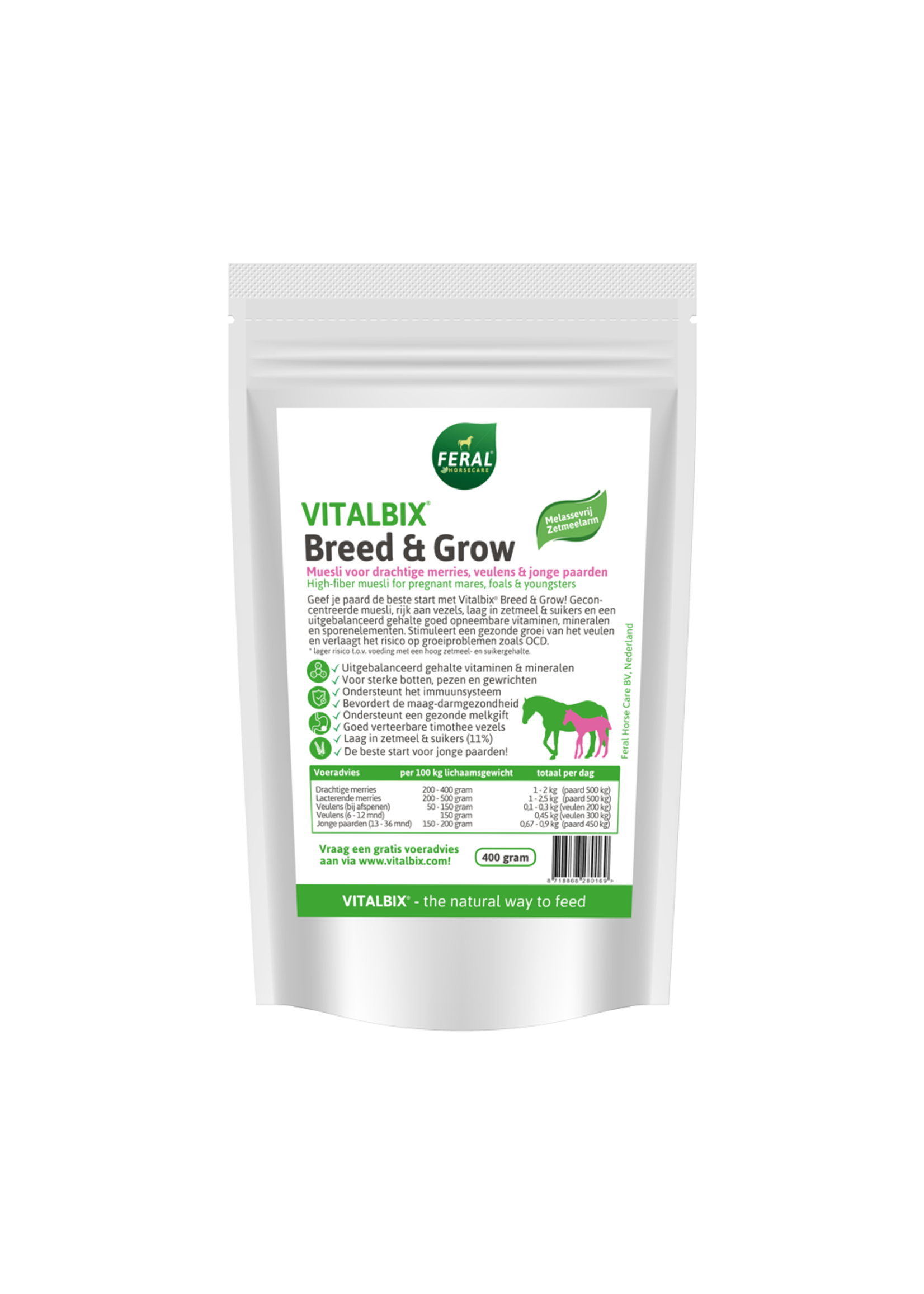 Vitalbix Vitalbix Proefverpakking Breed and Grow 400 g