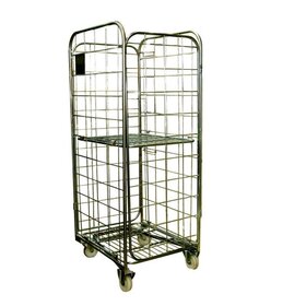 Nestable Roll Container with 4 sides zinc