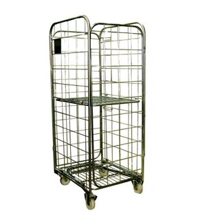 Nestable Roll Container with 4 sides zinc