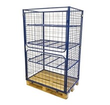 Cage Container metal H1800mm 3 shelves and 2 folding windows