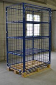Cage Container metal H1800mm 3 shelves and 2 folding windows