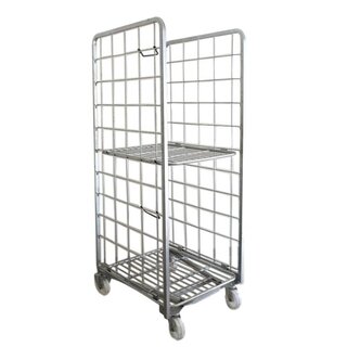 Nestable Roll Container with 2 sides electrozinc