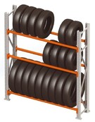 Storage rack for tyres single row