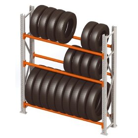 Storage rack for tyres single row