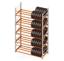 Storage rack for tyres double row