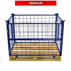 Cage Container steel H800mm folding window with europallet RENTAL