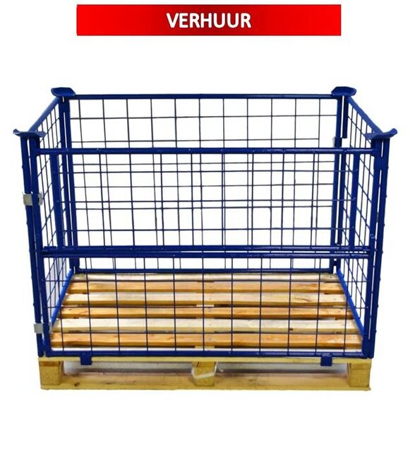 Opzetrand staal H800mm klapraam en europallet VERHUUR