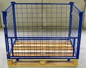 Cage Container steel H800mm folding window with europallet RENTAL