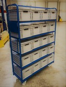 Order Picking Mesh Shelf Trolley Rollcontainer
