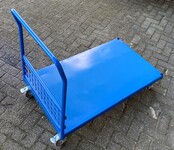 Bakwagen met gaaswanden plateauwagen 500kg laag model- Plateaukarretje