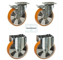 Zwaar last Wielen set kiepbakken PU wielen 160 mm diameter