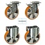 SalesBridges Heavy Weight Wheel set tipper containers PU wheels 160 mm diameter