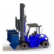 Benne à fond ouvrant 500L pour chariot élévateur et grue superposable
