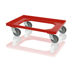 Eurokrat transportwagen Krat dolly KLT Eurobox 60x40 cm Rood